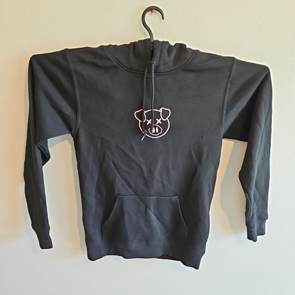 Shane Dawson Hoodie Men's Size Small Pig Logo Black YouTuber Merch Embroidered‎